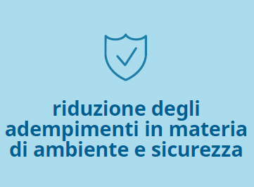 riduzione degli adempimenti in materia di ambiente e sicurezza