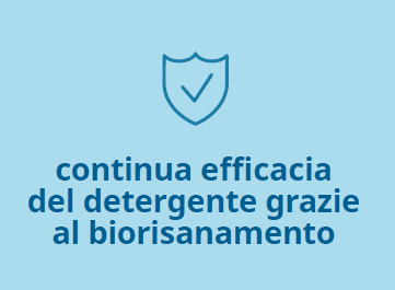 continua efficacia del detergente grazie al biorisanamento